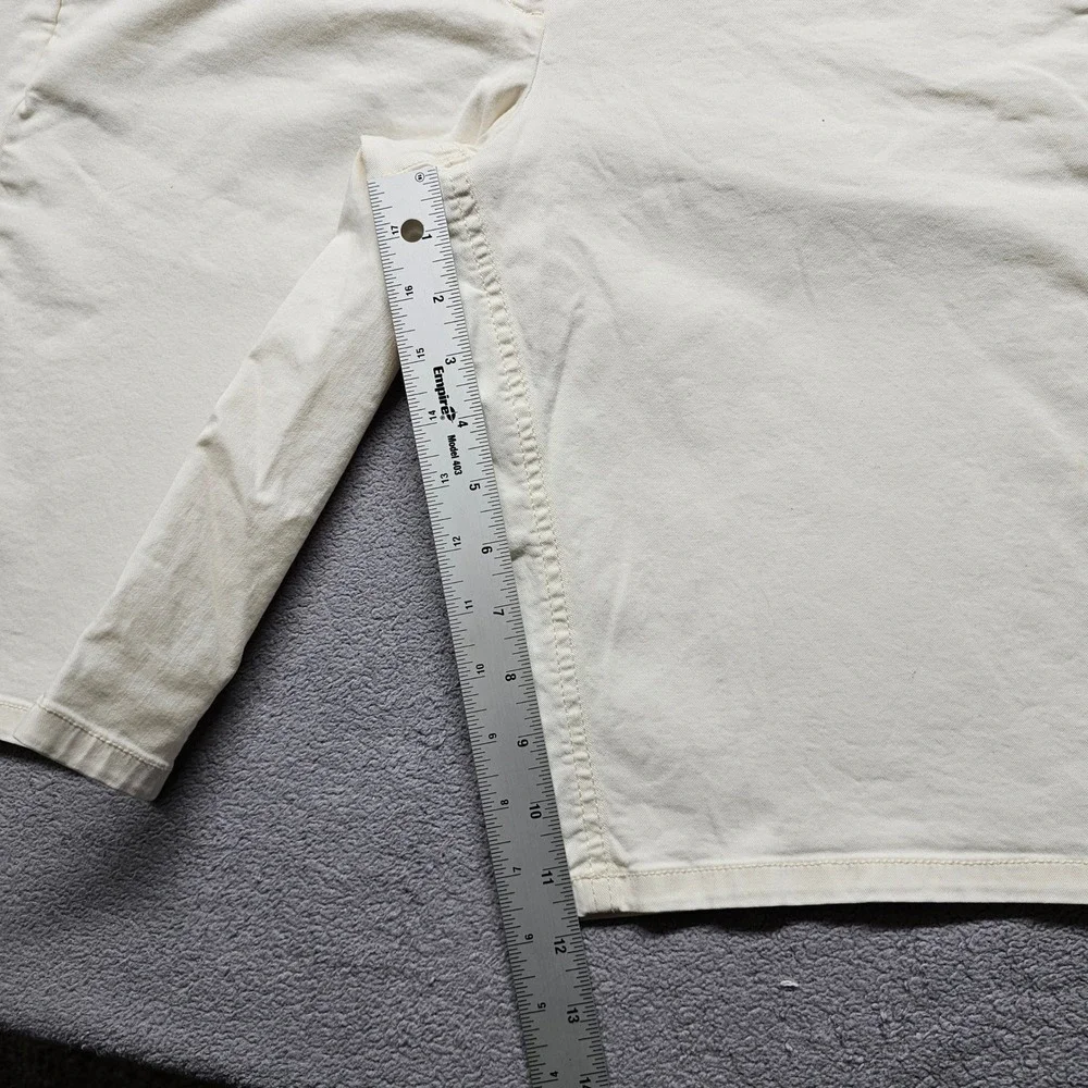 Loft‎ Outlet Womens Size 12 Cream Bermuda Chino Shorts Off White Cotton Spandex